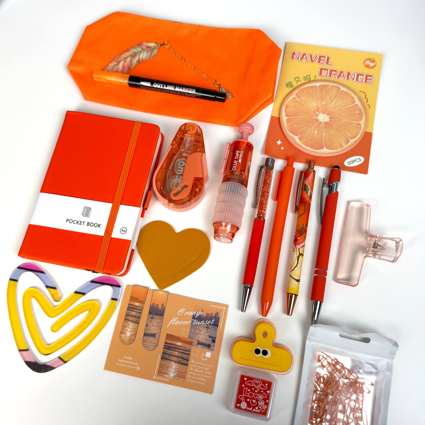 STATIONERY BUNDLE ORANGE SUNSET