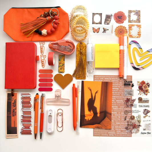 STATIONERY BUNDLE 🍊 𝓢𝓾𝓷𝓼𝓮𝓽 𝓞𝓻𝓪𝓷𝓰𝓮