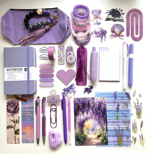 STATIONERY BUNDLE 💜 𝓛𝓪𝓿𝓮𝓷𝓭𝓮𝓻 𝓓𝓻𝓮𝓪𝓶