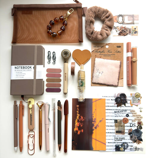 STATIONERY BUNDLE 🤎 𝓣𝓪𝓾𝓹𝓮 𝓜𝓸𝓸𝓭