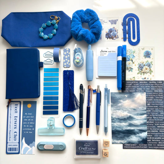 STATIONERY BUNDLE 💙 𝓝𝓪𝓿𝔂 𝓢𝓴𝔂