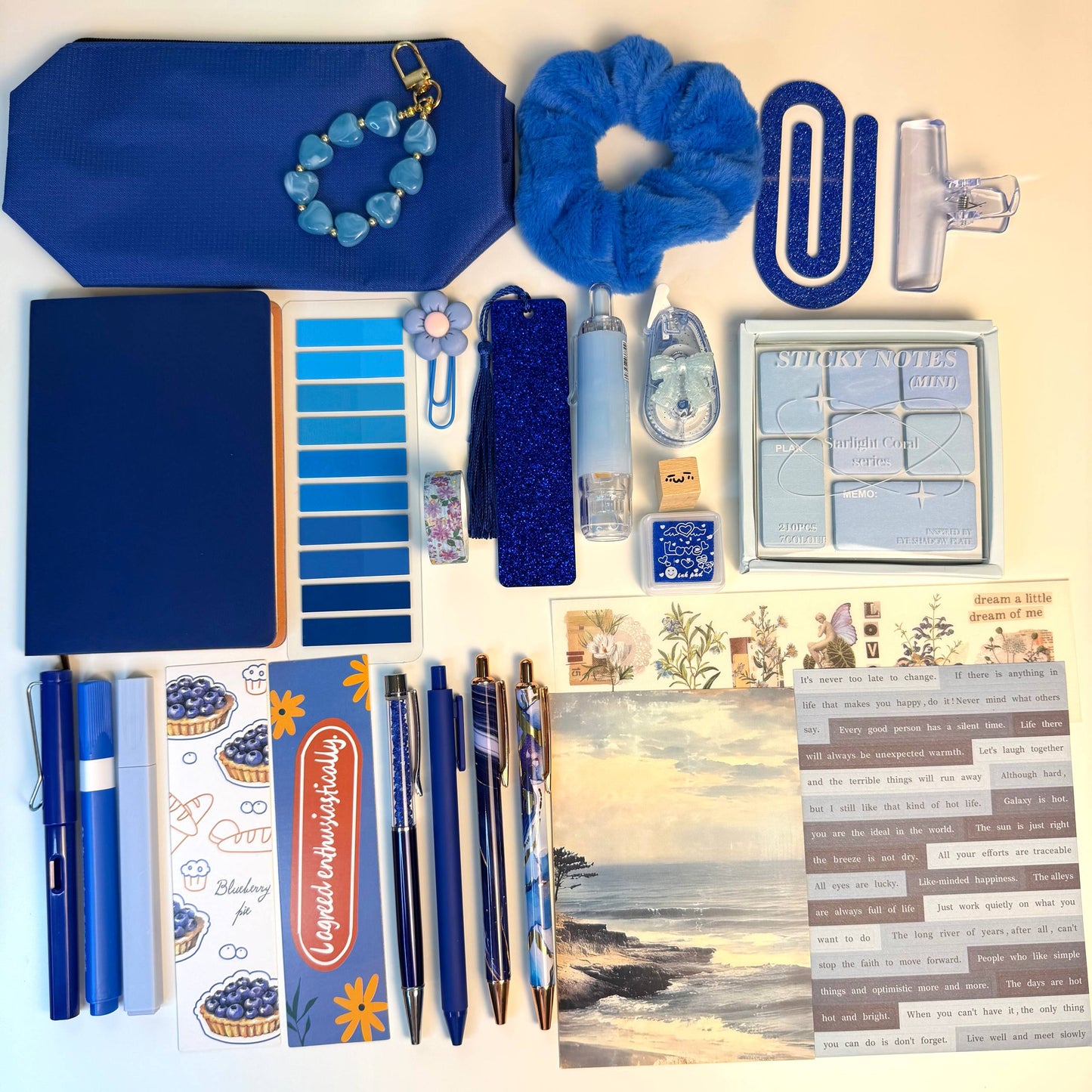 STATIONERY BUNDLE 💙 𝓝𝓪𝓿𝔂 𝓢𝓴𝔂