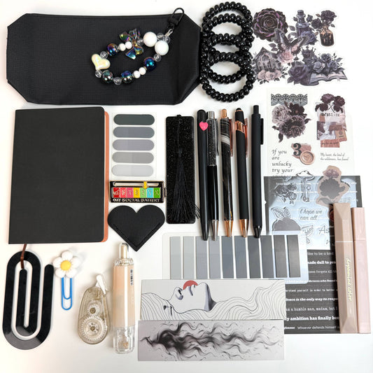 STATIONERY BUNDLE 🖤 𝓜𝓲𝓭𝓷𝓲𝓰𝓱𝓽 𝓑𝓵𝓪𝓬𝓴