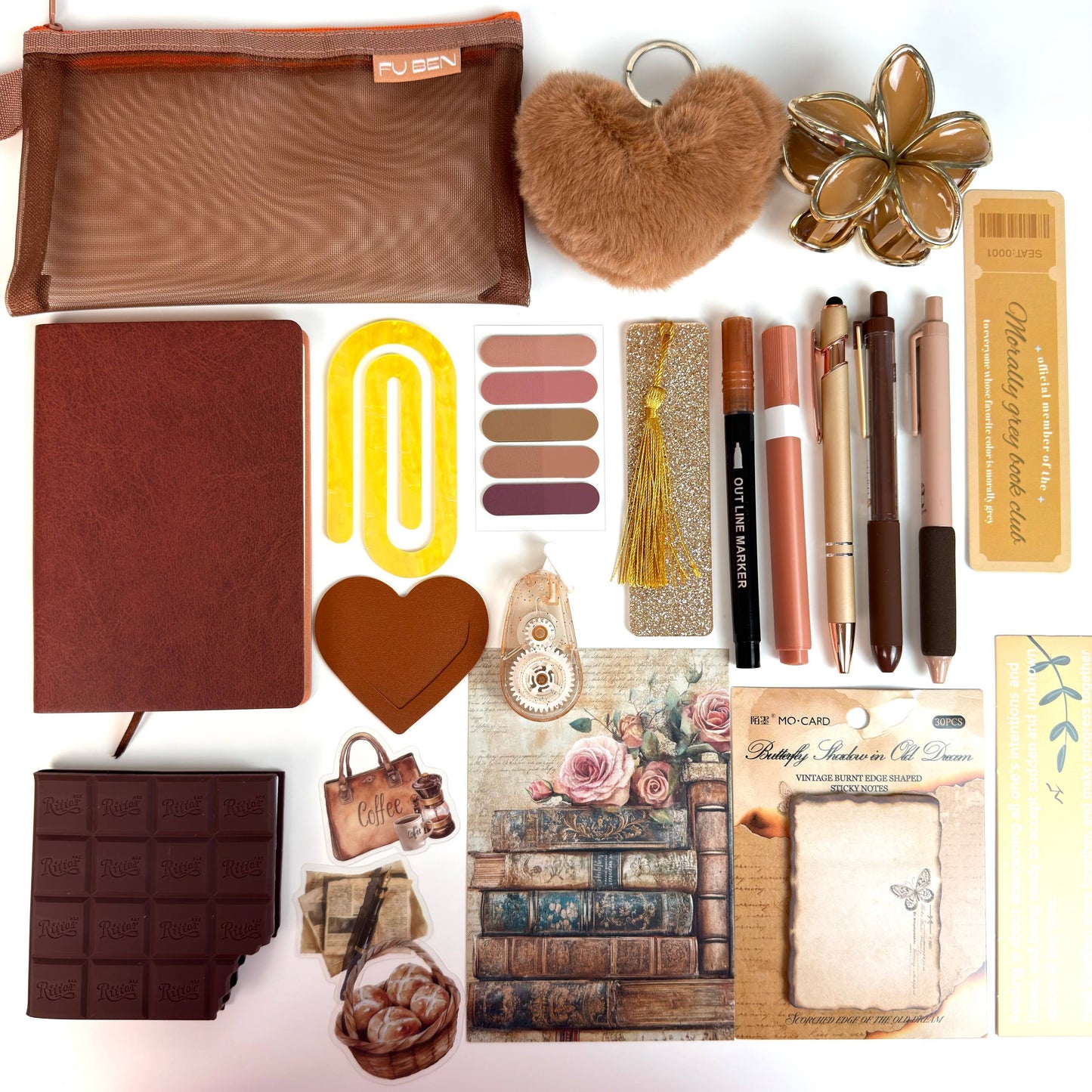STATIONERY BUNDLE 🤎 Cozy Brown