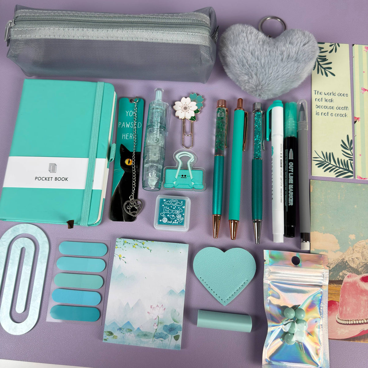 STATIONERY BUNDLE  AQUA MIST